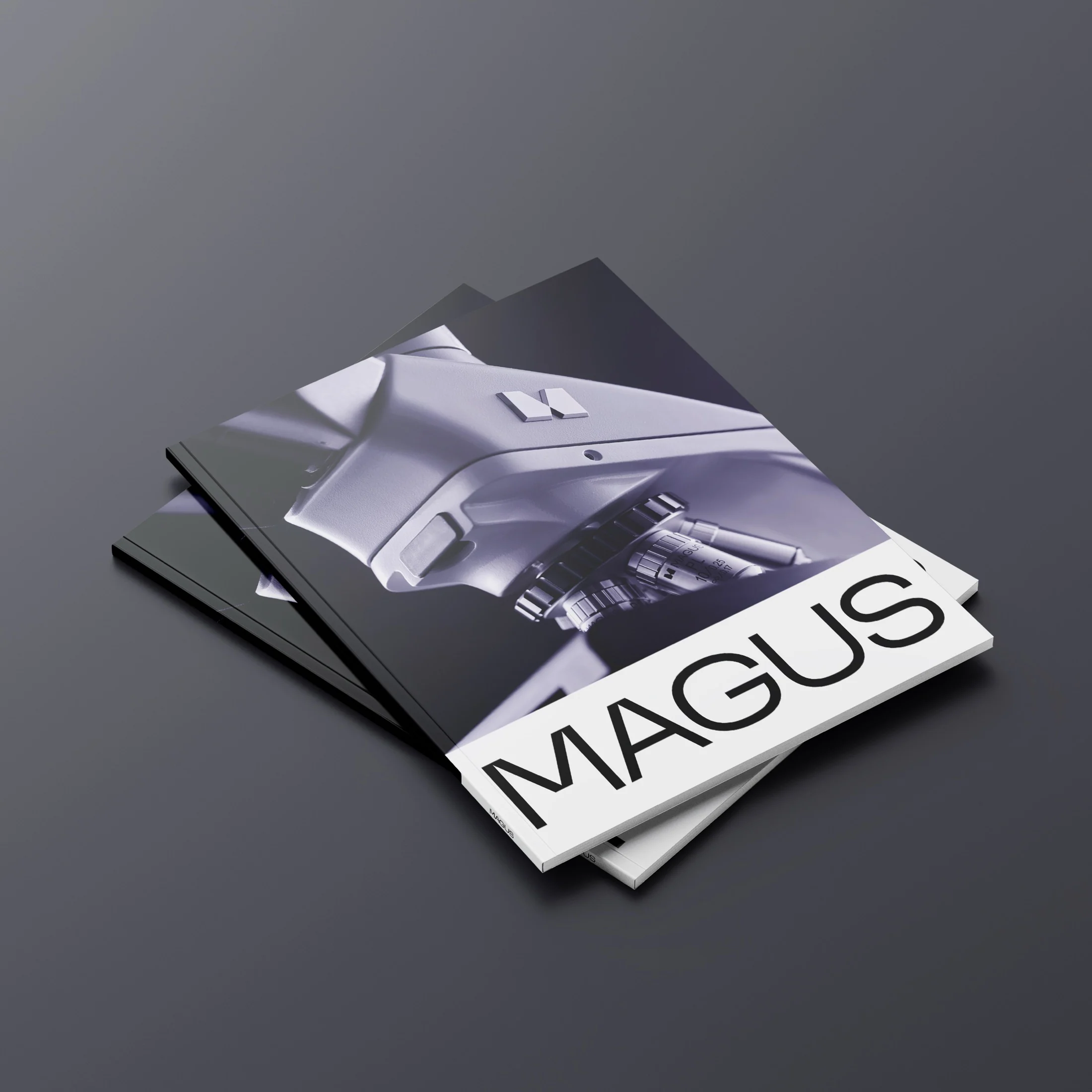 MAGUS brochure series with professional microscope covers