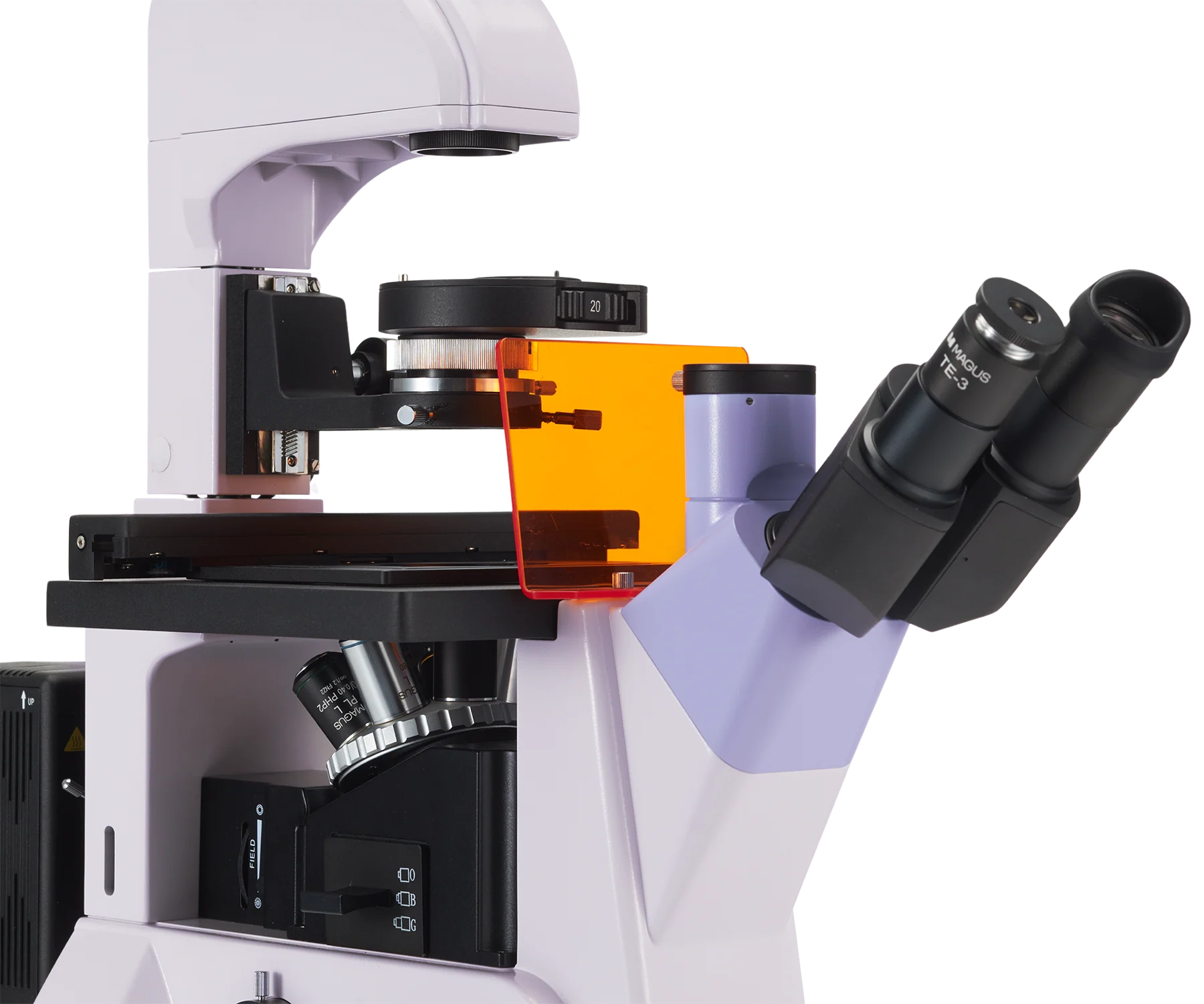 MAGUS Lum V500 microscope with optical modules on a transparent background