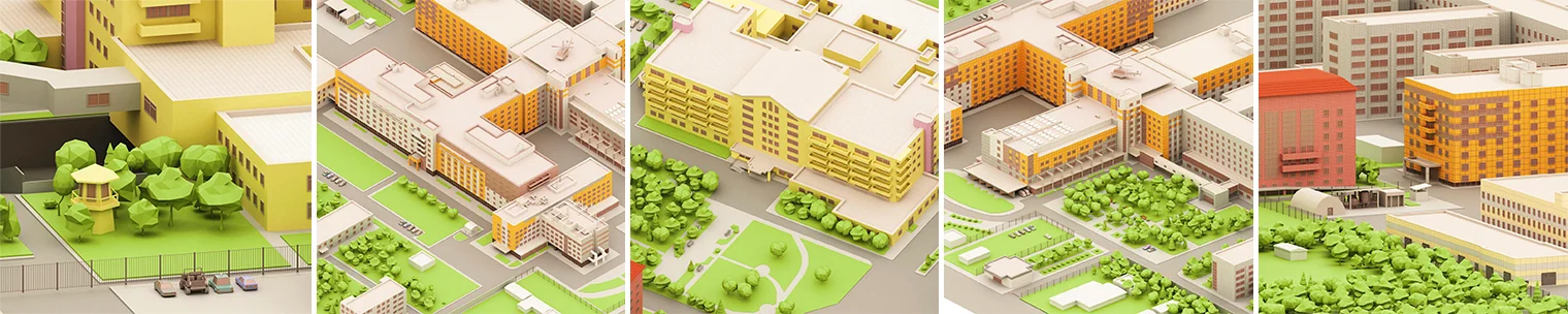 Details of the 3D building map for Research Institute–Regional Clinical Hospital No. 1