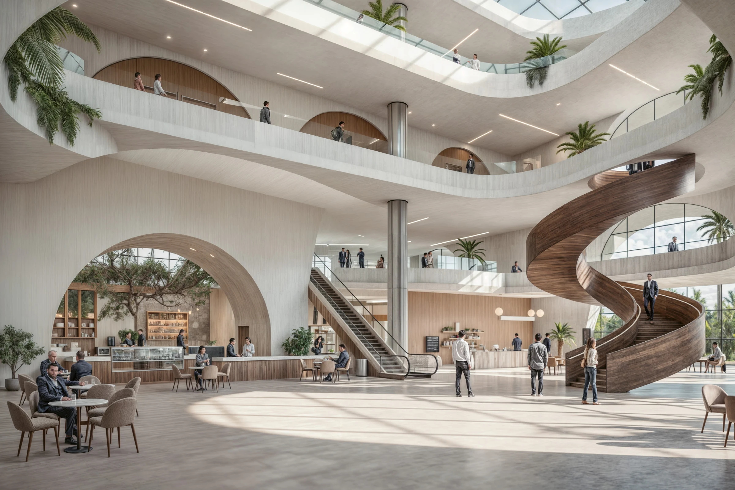 Atrium in the ORBIT360 architectural concept
