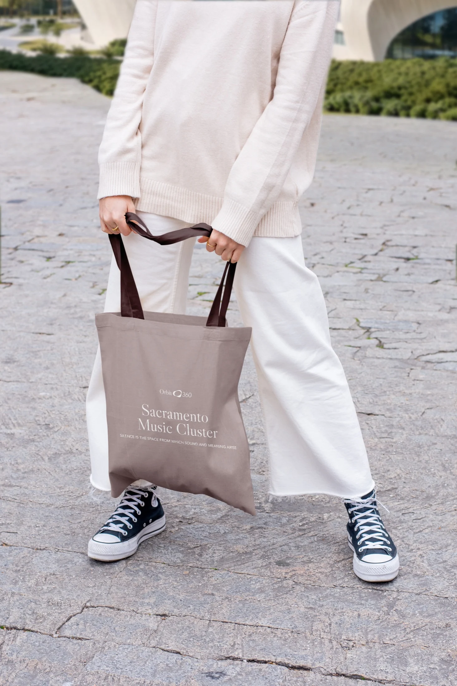 Tote bag with the ORBIT360 brand system