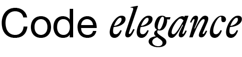Code elegance