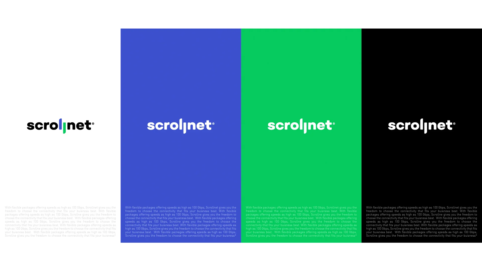 Scrollnet logo color variations