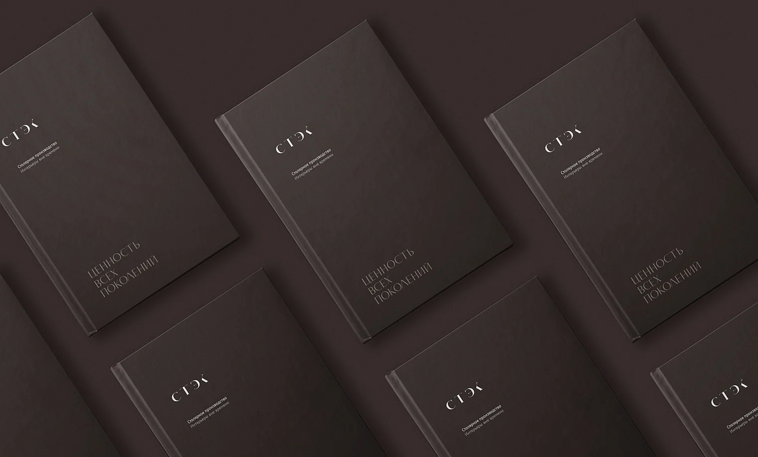STEK brand book with a dark branded cover