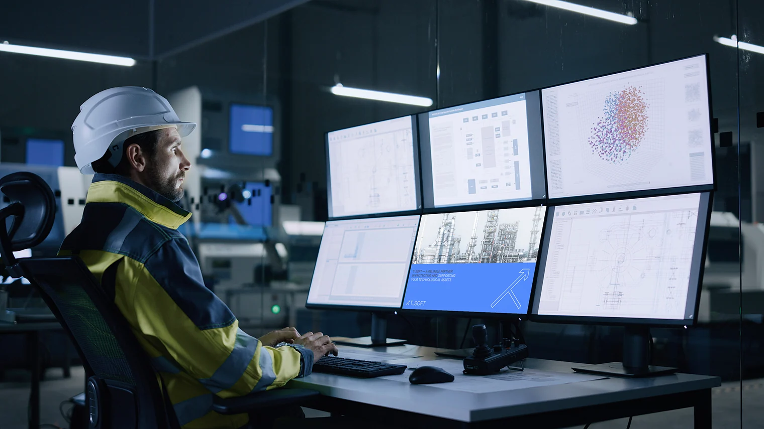 Industrial control center in T-SOFT communication