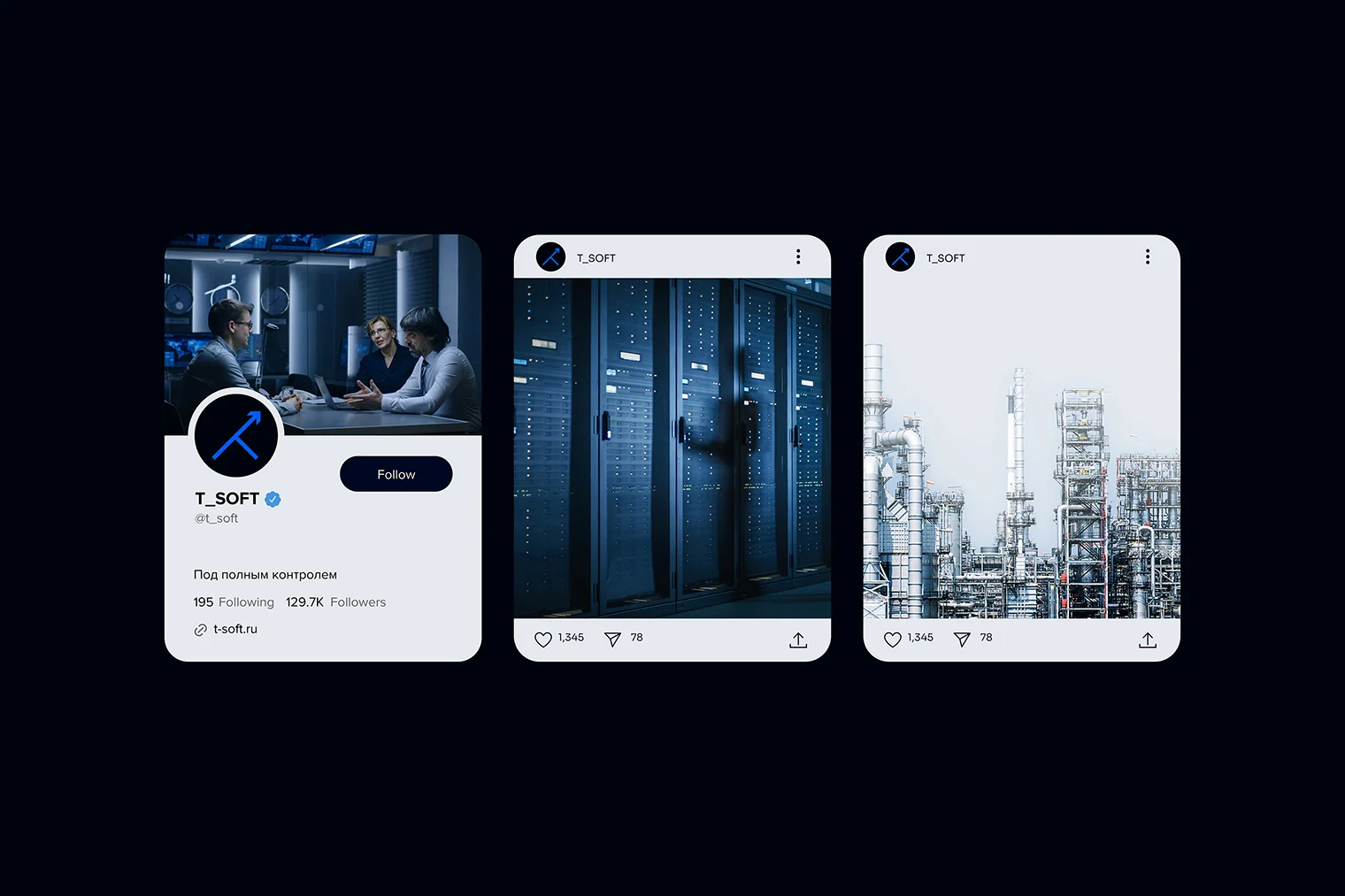 T-SOFT social media concept