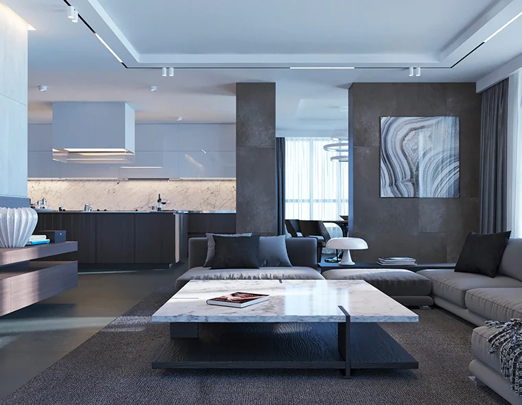 Premium apartment interior in the RIVERSIDE residential complex